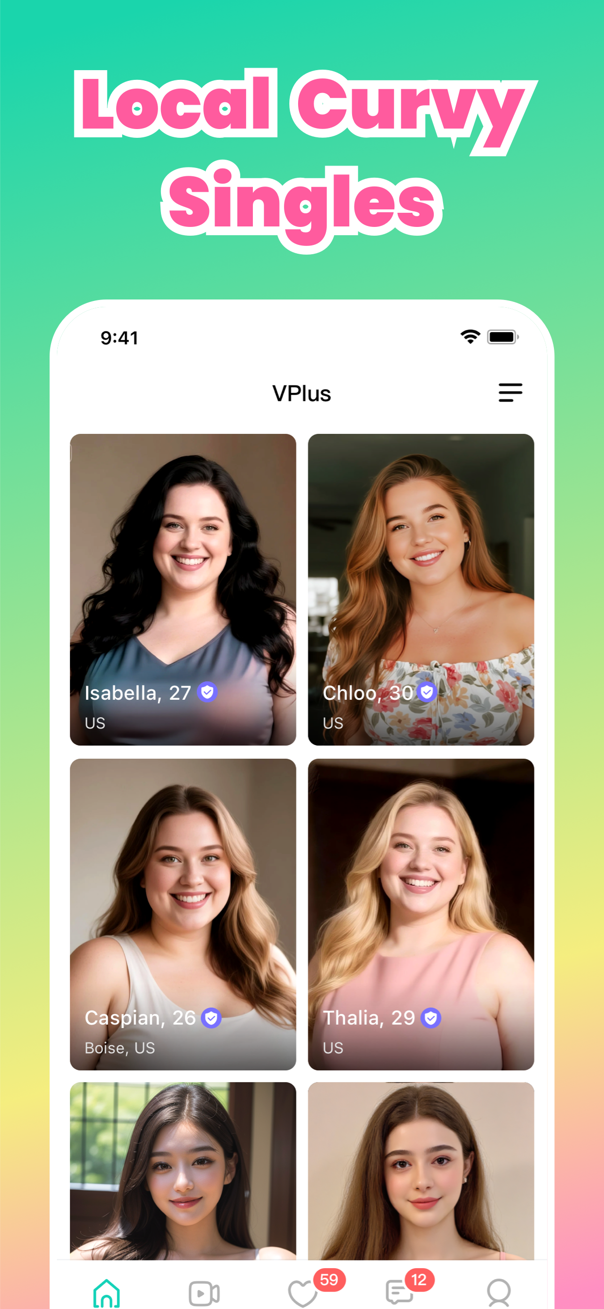 VPlus App - Local Curvy Singles